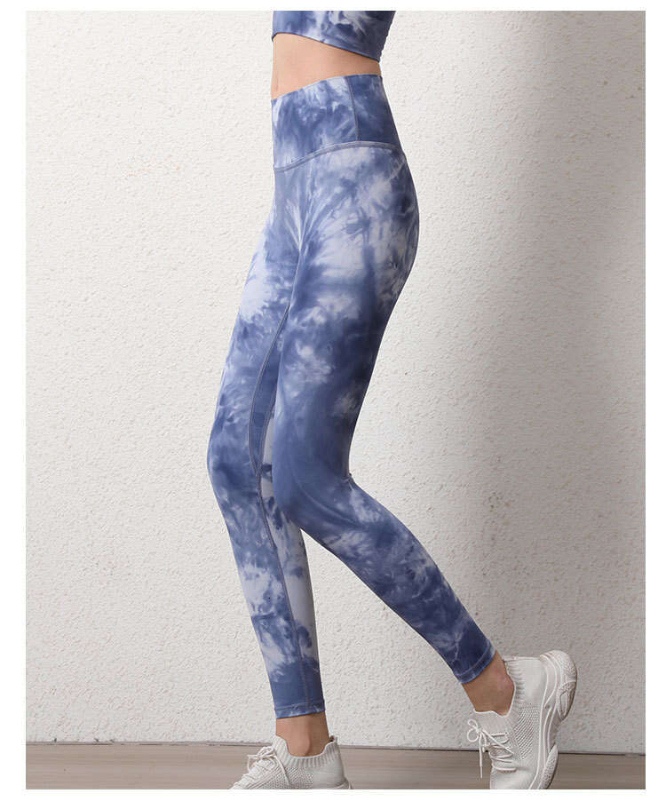 Women Yoga Pants High Quality New Tie Dye Sports And Fitness For Women High Waisted Elastic Lifting Buttocks Seamless Naked Running Yoga Pants