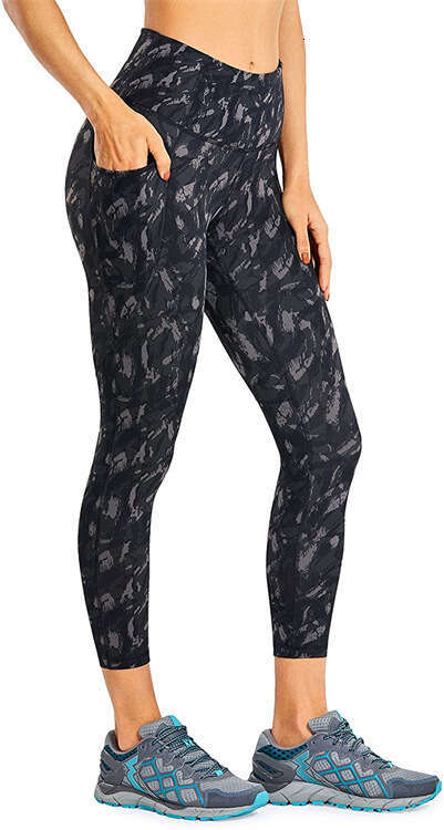Women Yoga Pants Fitness Women S With Phone Pockets Elastic High Waisted Pants Spliced Hip Lifting And Tight Yoga Pants