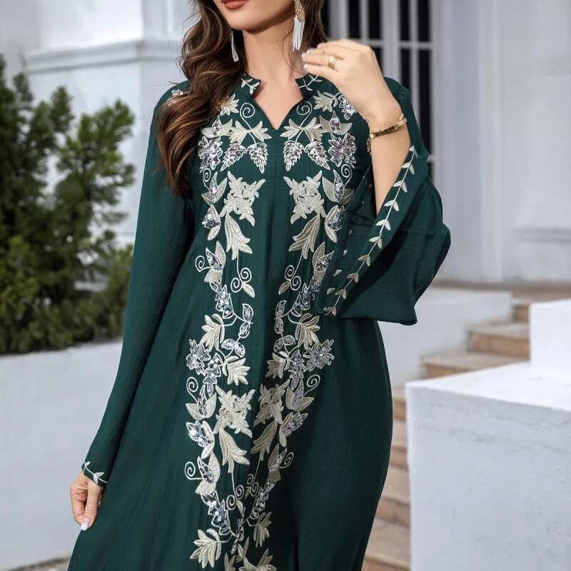 Dongdumaoyi Midden Eastabaya Arabische Lange Gewaad Dameskleding Borduren Moslim Dubai Abaya Avondjurk W