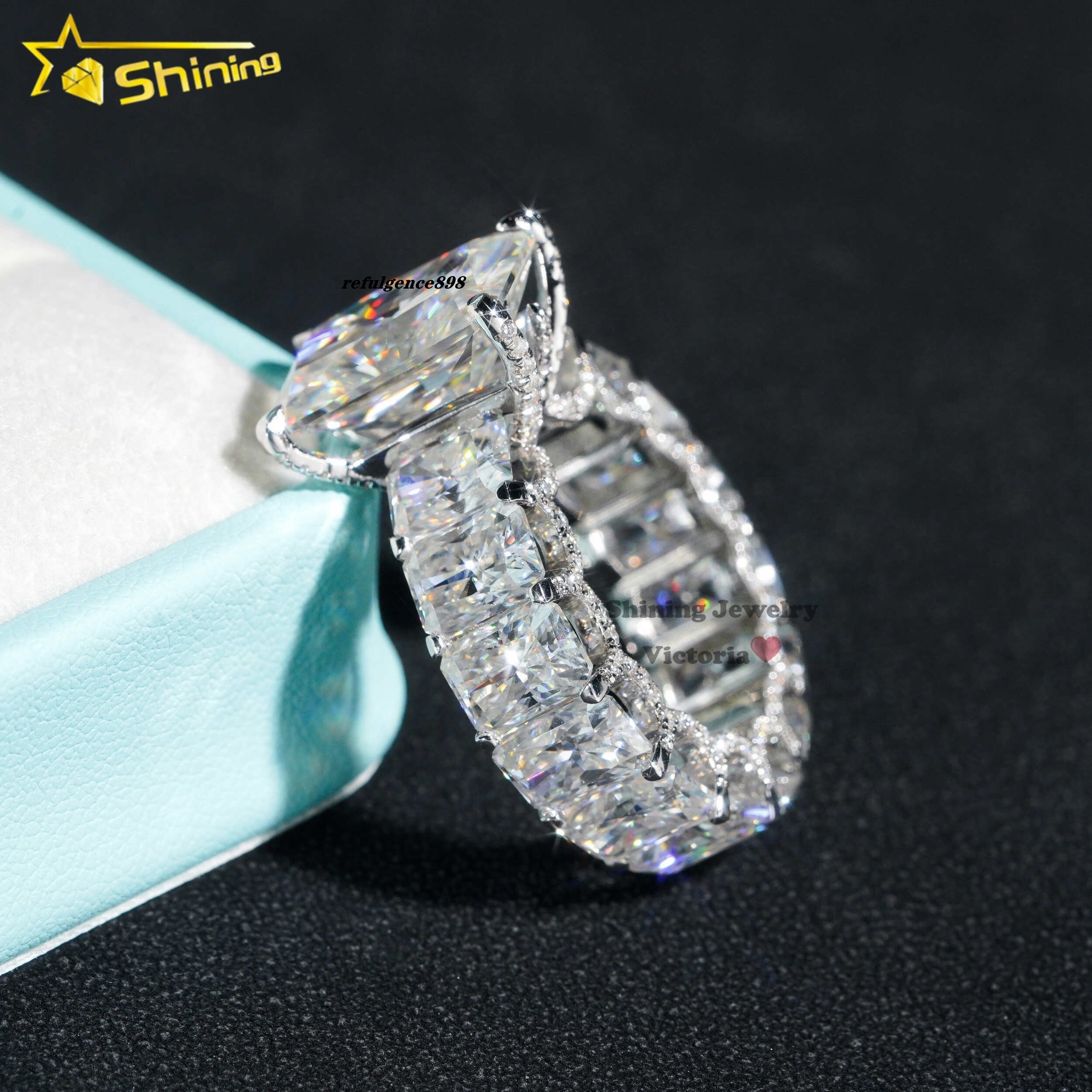 Fine Jewelry Custom Gold Engagement Ring 10K 14k 18K Real Gold Lab Diamond Moissanite Luxury Wedding Bang Ring for Women
