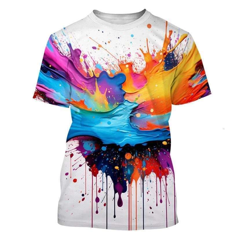 Men s and women T shirts casual fashion D printed starry sky Harajuku style