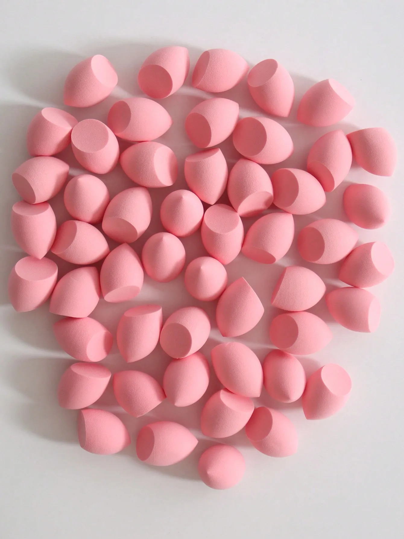 50pcs/pack Mini Makeup Sponge Beauty Sponge Blending Sponge For Liquid Dry And Wet Dual Use Makeup Cream 250317