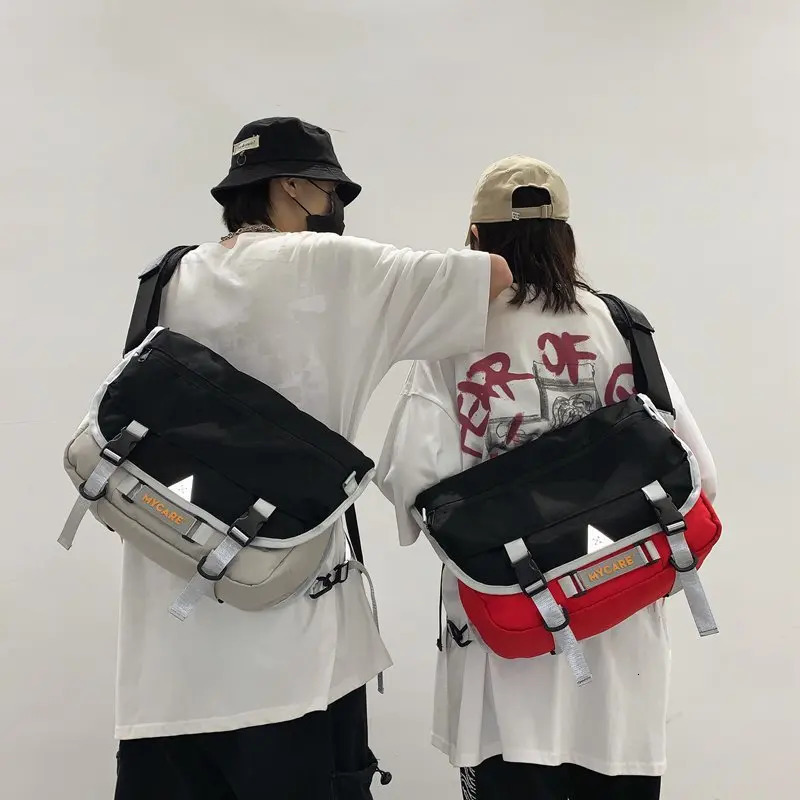 Large capacity messenger bag school used for storing books holidays travel cross body highquality nylon unisex shoulder 250326
