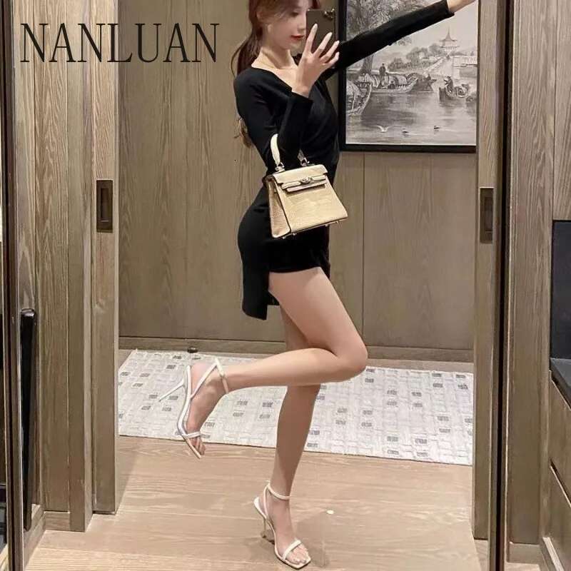 Boutique Sexy High-heeled Sandals New Solid Color High-end Women's Summer Trend Hot-selg Fashion Shoes