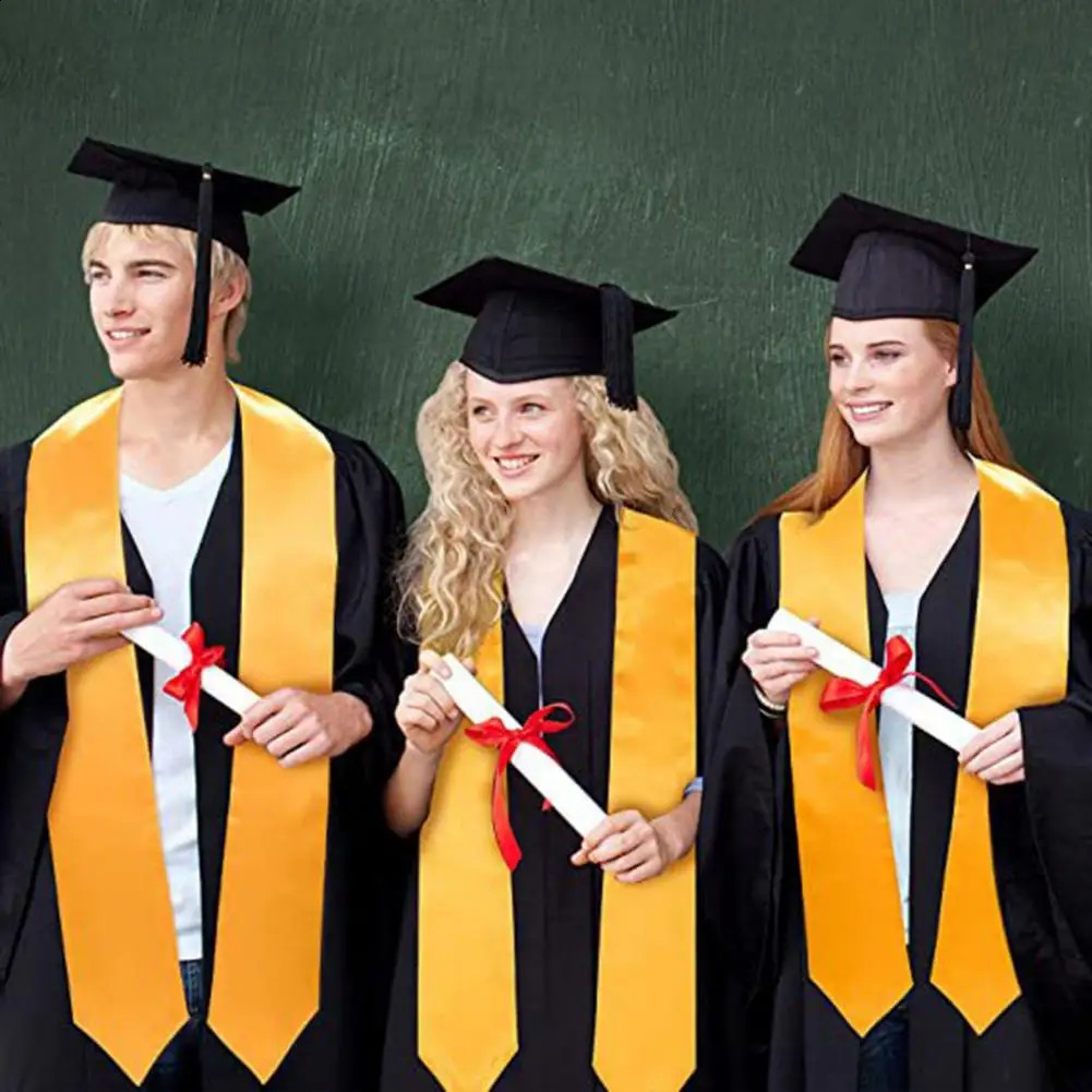5 piecesset of Bachelors Uniform Set with Zipper Closure Graduation Dress Hat Tassel Rope Party Costume 250326