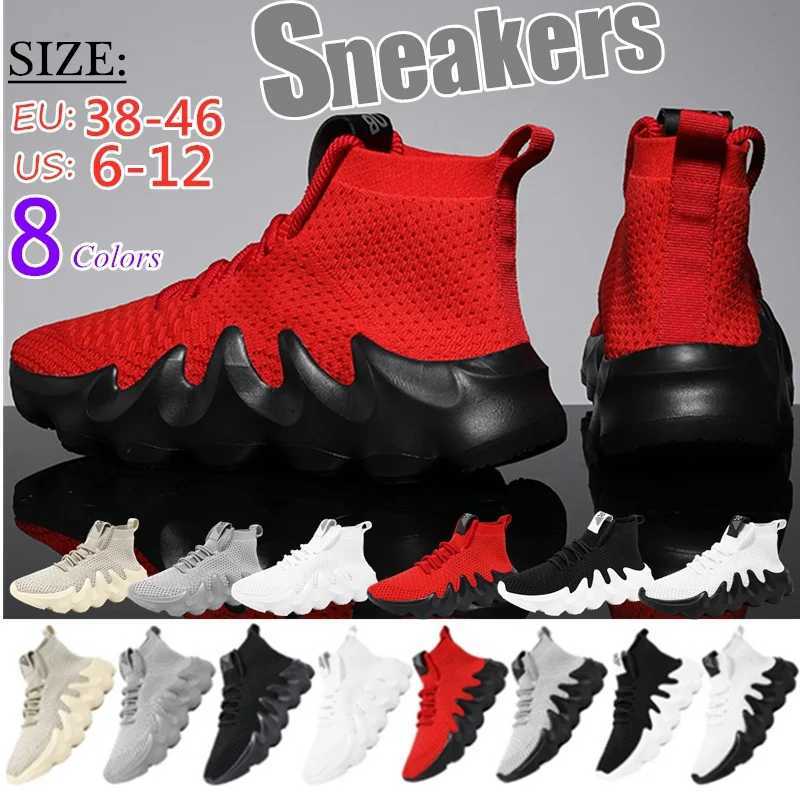 Brand Mens High Top Fashion Sneakers Breathable Shoes Cfortable Sneakers Heighten Sports Shoes Men Lightweight Walking Shoes Z250326