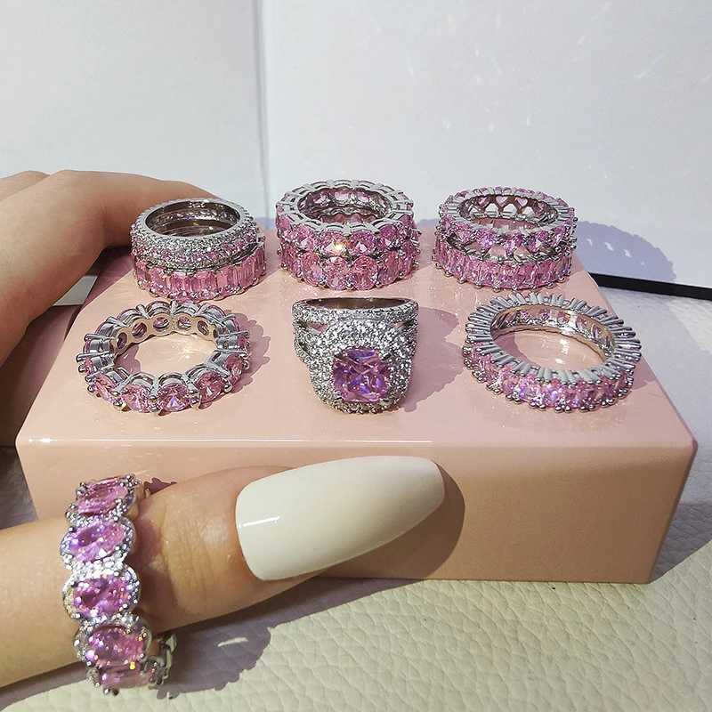 Elegant laboratory pink diamond ring 925 sterling silver engagement wedding ring mens commitment party jewelry giftXJ250327
