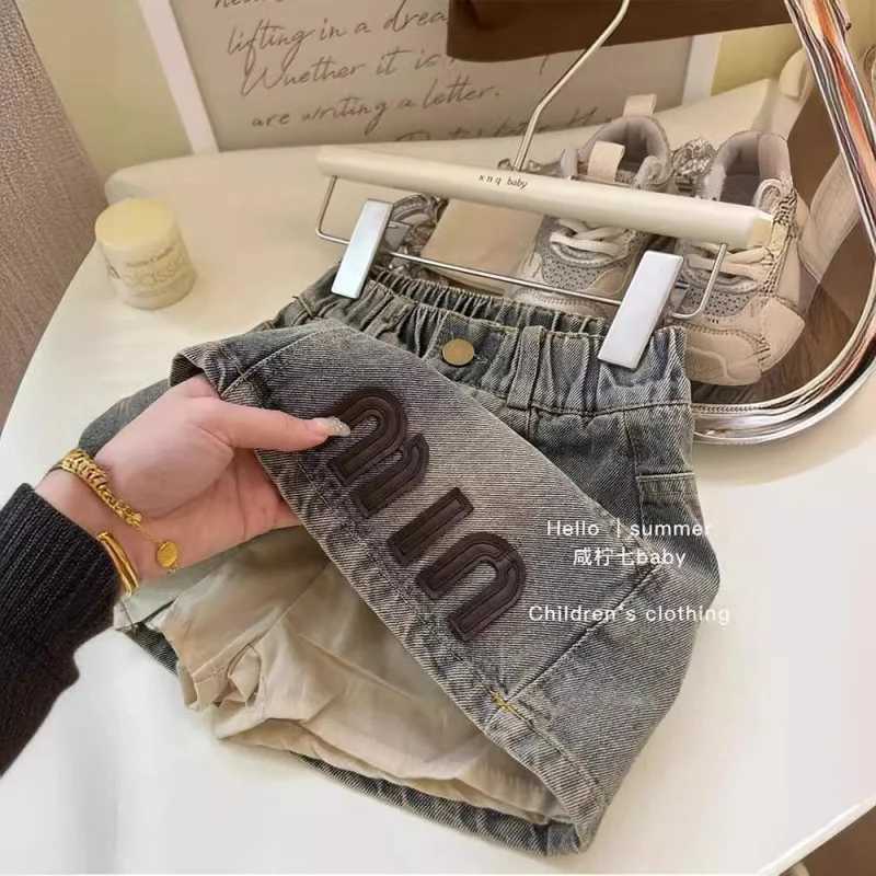 Girls summer new two-piece set Korean style fashionable short sleeved denim skirt set fashion version hot sellingT250327