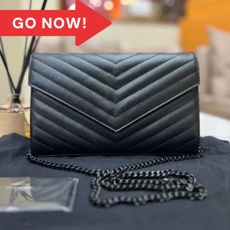 Designer Bag Shoulder Bag Purse Ladies Crossbody Flap Embossed Denim Leather Chain Wallet Classic Black Gold Label Fashion Deluxe Handbag Envelope bags