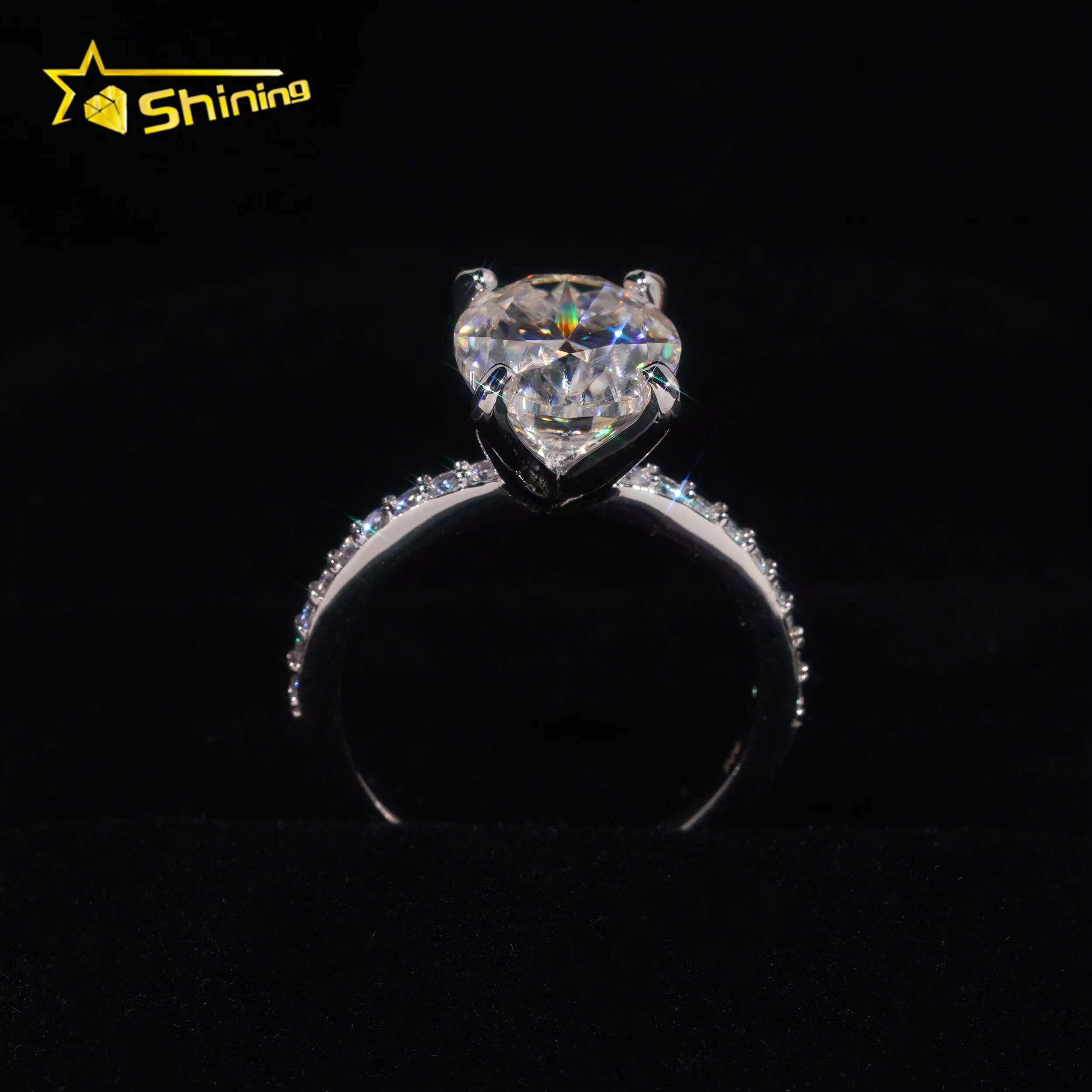 Fine Jewelry 925 Silver Ring Classic D Color VVS Oval Cut Moissanite Ring GRA Certificate Custom Engagement Ring for Women