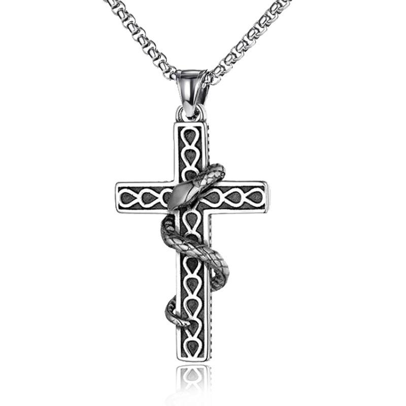Hip Hop Cross Necklace - Trendy Male Personality Pendant