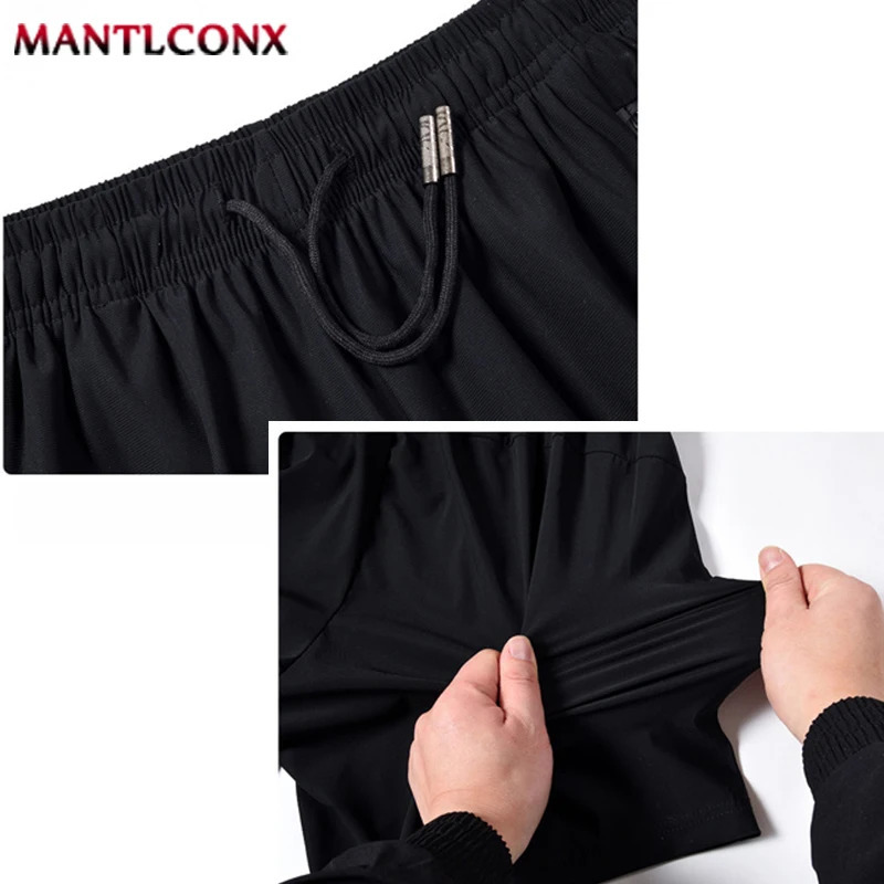 Elastic waist exercise shorts summer mens quick drying gym fitness training running black 3XL 250322