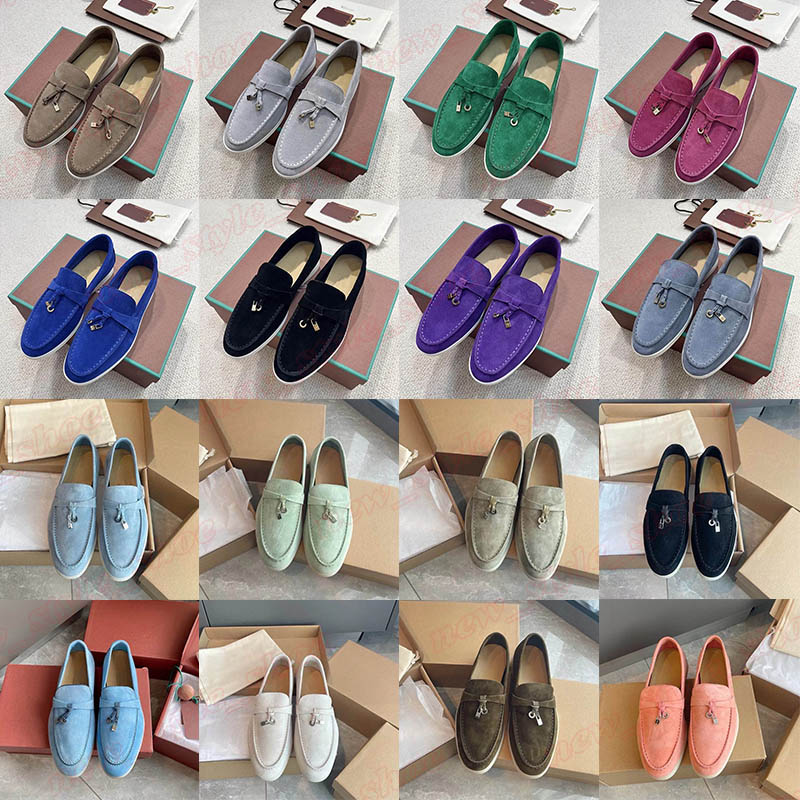 Hotsale 2025 Top Designer Men Dress Shoes Summer Walk Charms Sandals Black Brown Beige Pink Loafers Flat Trainers Mens Women Luxurys Slip On Sneakers Walking