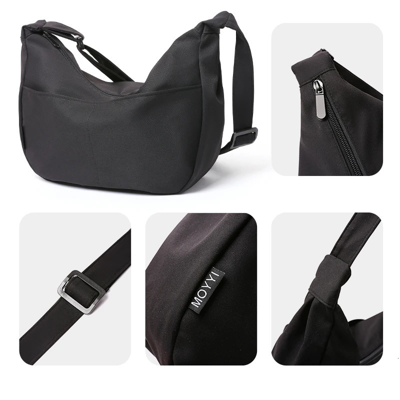 Lightweight messenger bag with fashionable 10 inch iPad large capacity packaging suitable for mens and womens multifunctional banana cross body bags 2