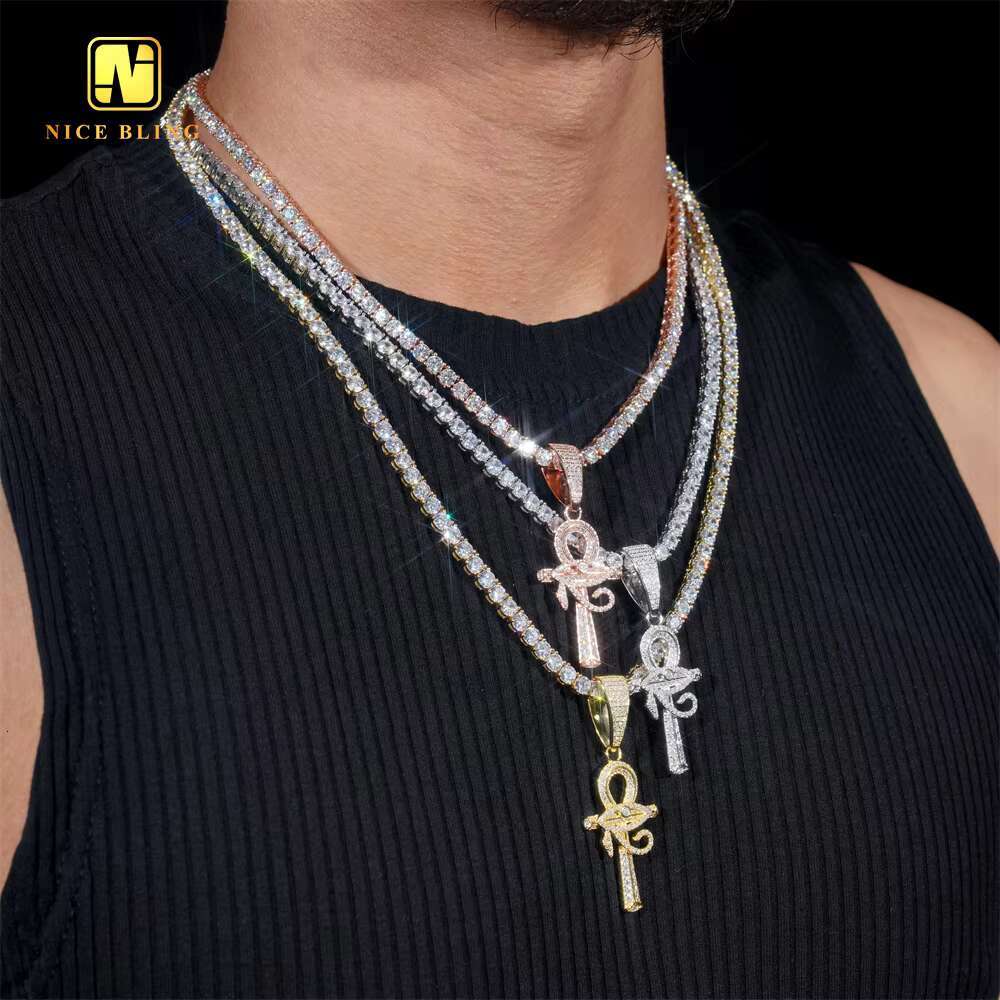 925 Sterling Silver New Design Custom Pendant Iced Out Charm VVS Moissanite Diamond Hip Hop Moissanite Jewelry Pendant Necklace