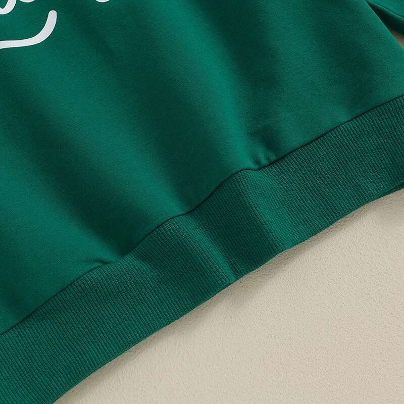 Ddmyshoesvip Children Day Hoodie Shamrock Print Green Pullover Sweatshirt Long Sleeve Top For Kids Toddler Boy Girl Cute