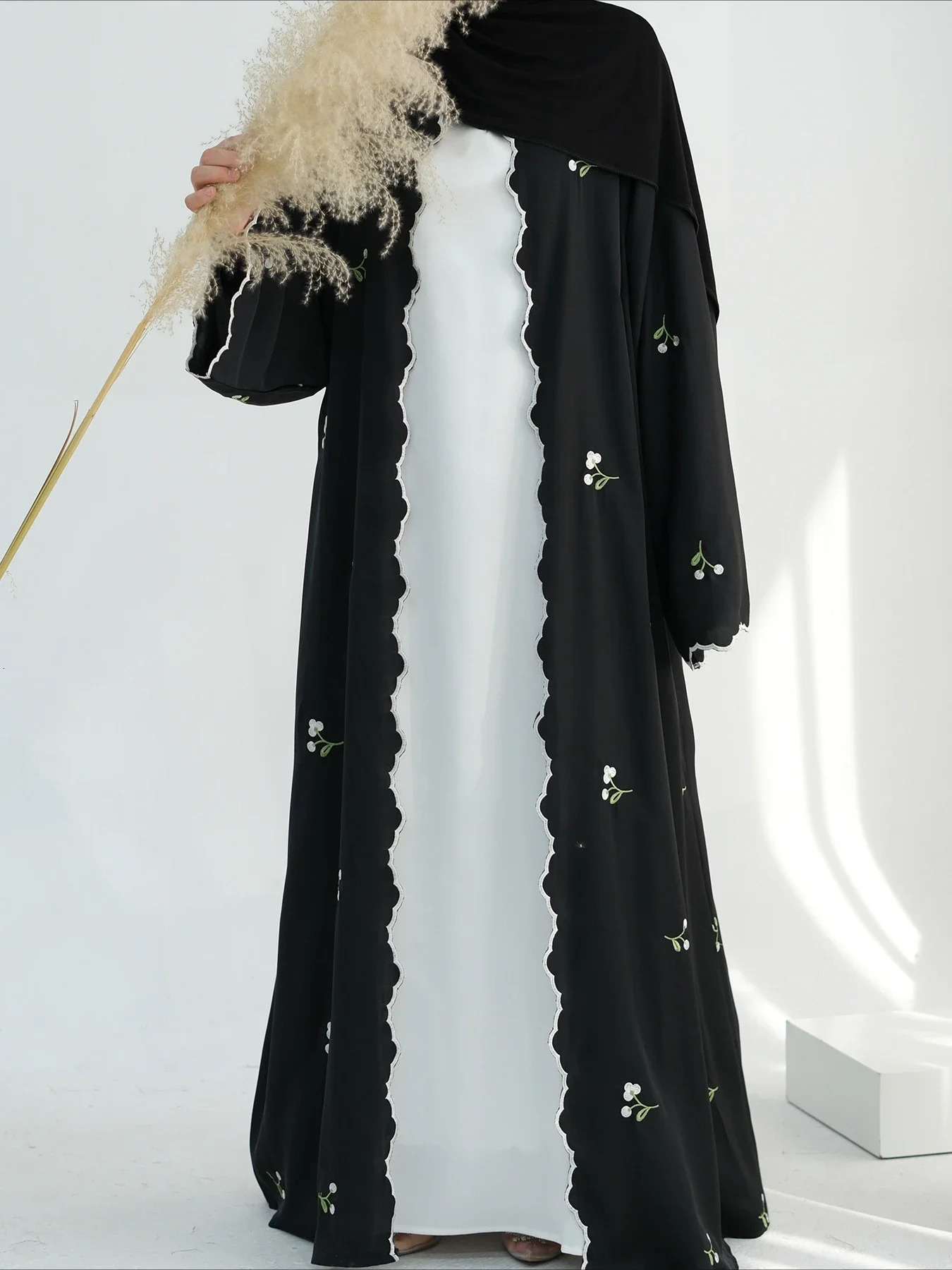 Eid al Fitr Muslim Abaya womens ed cardigan wool sweater Abayas Ramadan Morocco Dubai Jalabia Kaftan Vishidos Arab long robe 250326