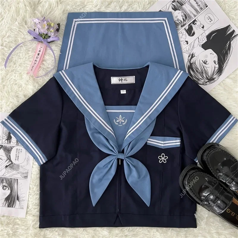 Japanese Girls School Uniform Costume Role Playing Anime Ladies Lolita Sailor Skirt Cute Ins Style 250326