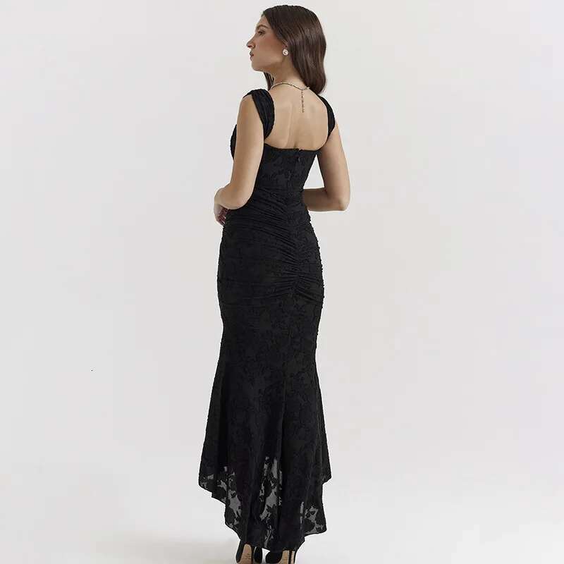Dongdumaoyi Vrouwen Gedrukt Strapless Tube Jurk Mode Hot Selling Sexy Meisje Temperament Backless Zeemeermin Lange C