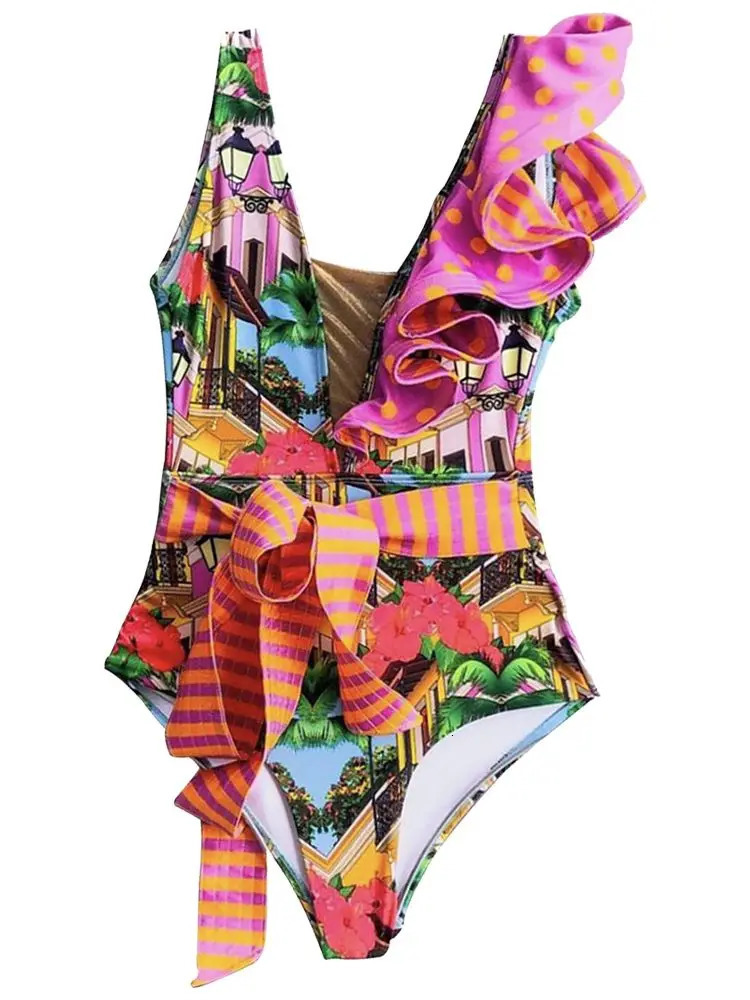 RUOTONGSEPT womens swimsuit shoulder strap backless sexy onepiece pleated bikini beach wear Monokini 250327