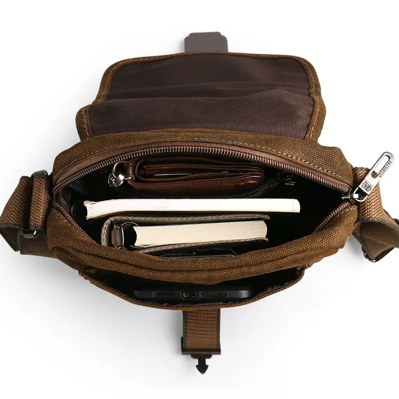 Retro Canvas Durable Shoulder Bag Mens Teenage Boys Cross Messenger Body 250326