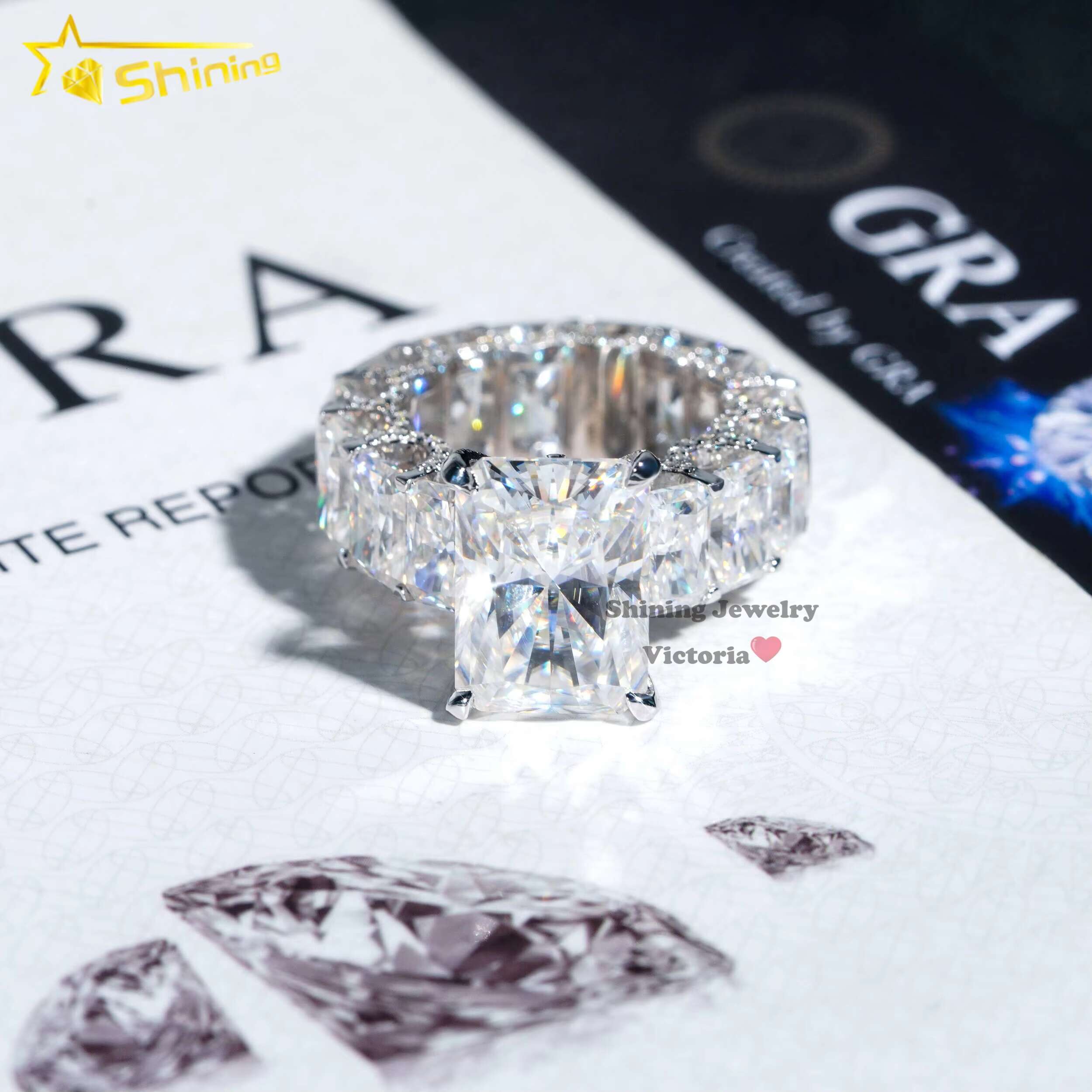 Fine Jewelry Custom Gold Engagement Ring 10K 14k 18K Real Gold Lab Diamond Moissanite Luxury Wedding Bang Ring for Women