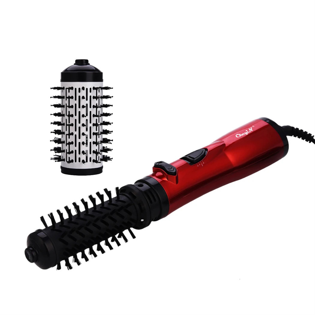 CkeyiN Straightening Brush Electric Hair Brushes Automatic Rotating Blow Dryer Blower Hair Curler Combs Salon Styling 250324