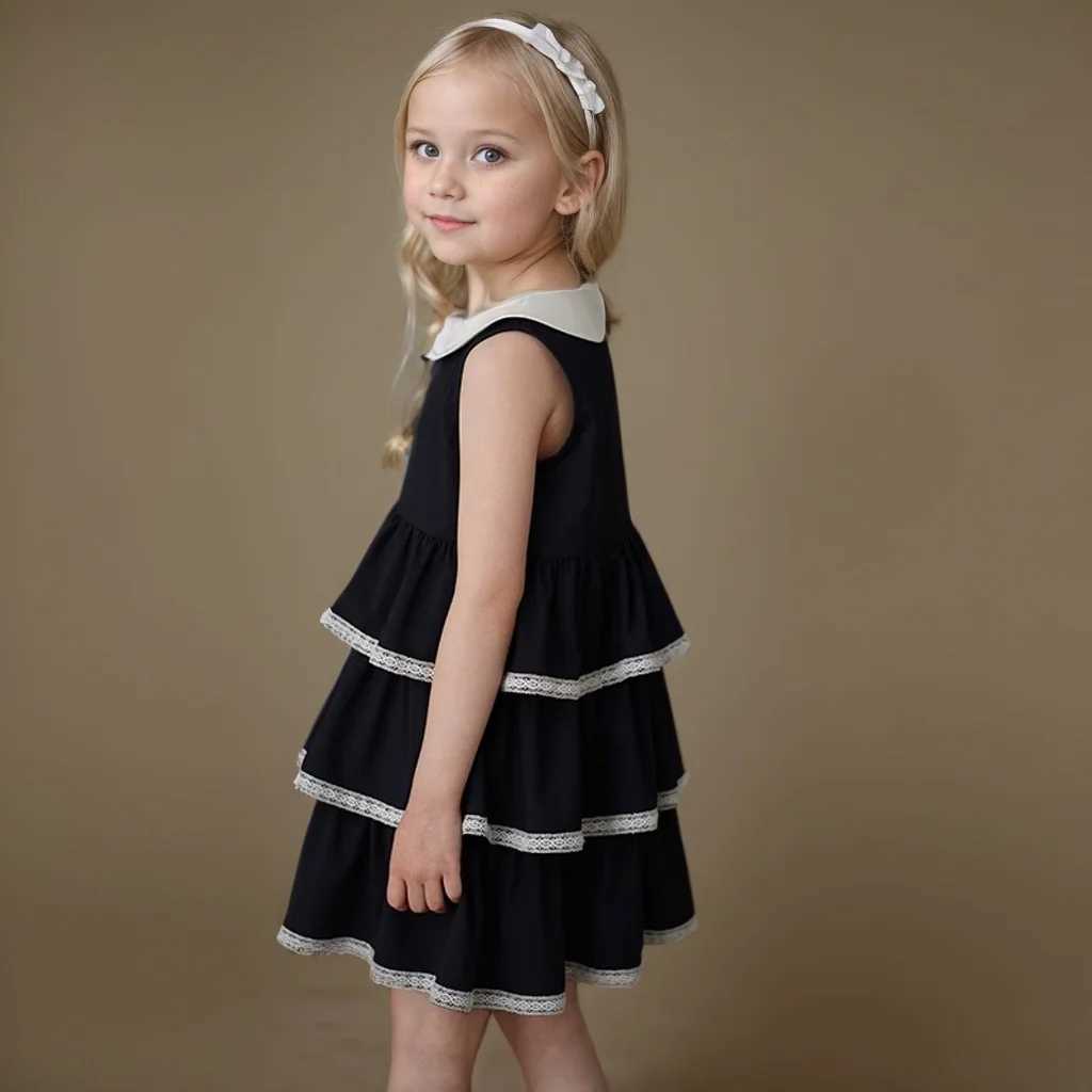 Kids Princess Dresses for Girls Sleeveless Vest Children White Leaf Ball Gown Birthday Wedding Frock Baby Baptism Boutique Dress W250326