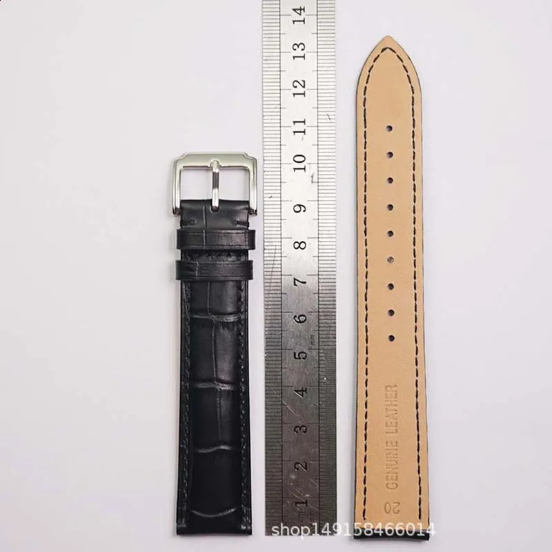 Extended Genuine Leather watchband for any watches strap black brown 20mm 21mm 22mm XL size 13590mm cow leather wrist band 250324