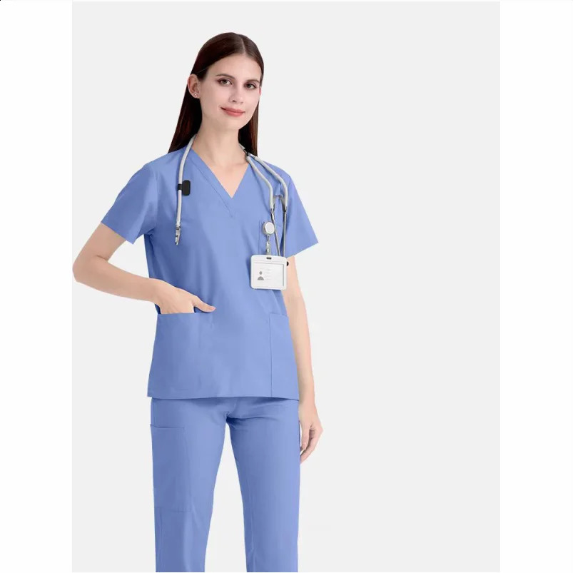 Costumized Quick Drying Blouses Nurses Doctors Overalls Pet Hospital Beauty Uniform unisex 250326