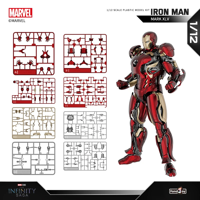 New Fondjoy Iron Man Mk45 Assembled Model Action Figure 1/12 Avengers 2 Movie Tony Stark Iron Man Model Collectible Model PVC Model Toys Boys Birthday
