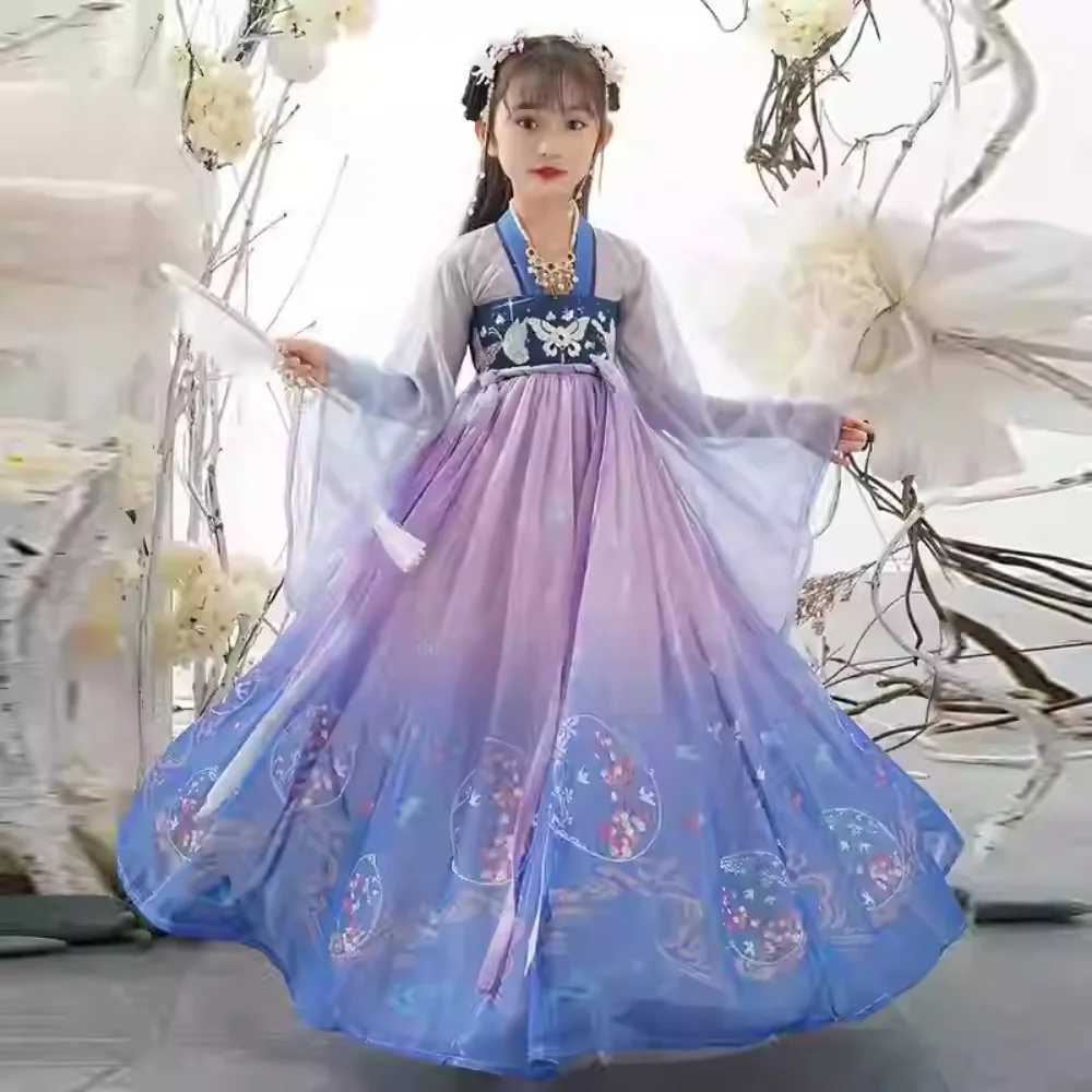 Childrens clothing girls clothing fashionable childrens clothing role-playing clothing Par Stage street clothing fairy ethnic clothing Sle Hanfu retro