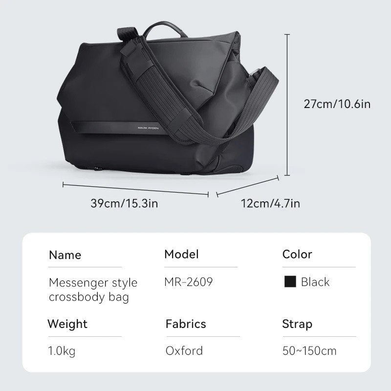 Mark Ryden Multi functional Fashion Shoulder Messenger Bag Large Capacity Leather Cross Body ner y Mens 250326