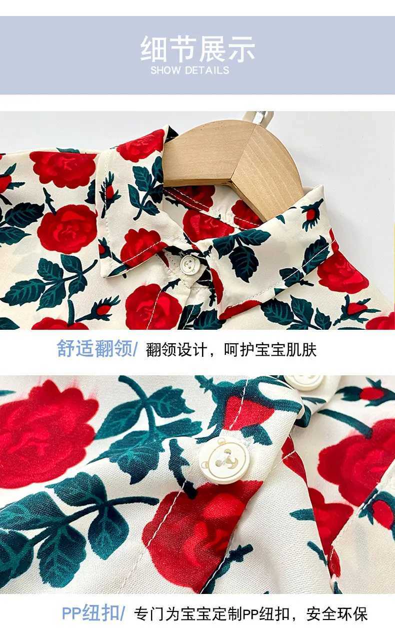 Childrens summer set fashion shirt loose polo short sleeved top+shorts 2-piece set for casual streetwearT250327