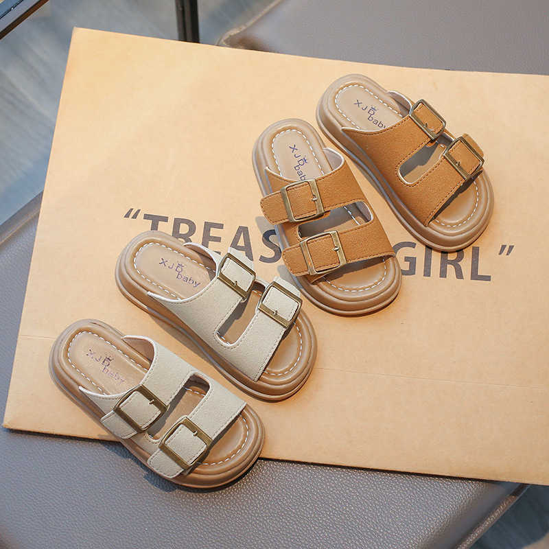 Slipper New Boys and Girls Slippers for 2024 Summer Comfortable and Fashionable Middle and Large sized Childrens Casual Student Shoes One Line Cool Sl