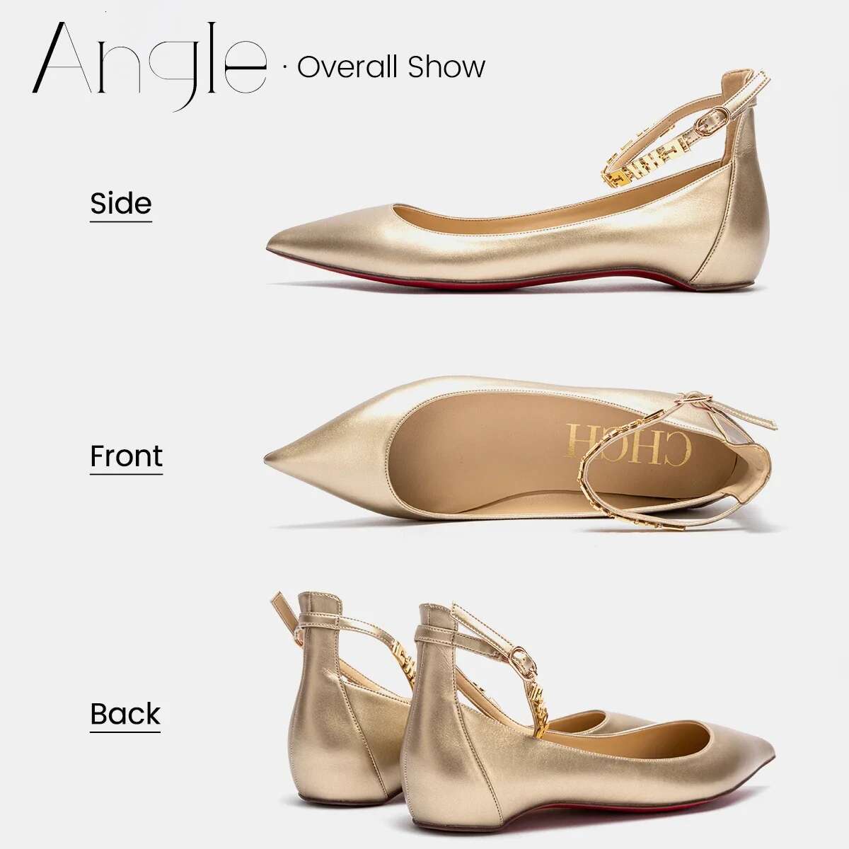 Banquet Business Design Women's New Bright Low Heel Shoes
