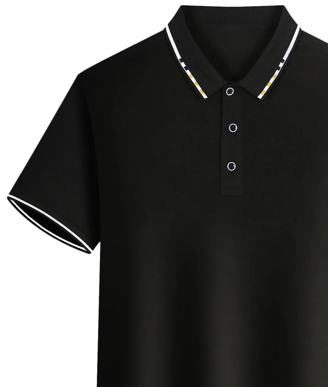 Mens polo shirt summer mens short sleeved color lapel 250327