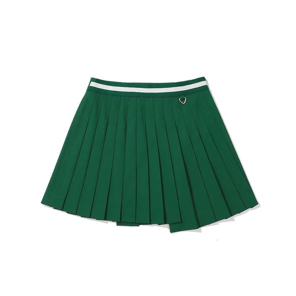 2025 Spring Summer New Korean Style Golf Women's Light And Anti-Exposure Short Skirt, Asymmetrical Sports Quick-Drying Fashionable Pleated Skirt