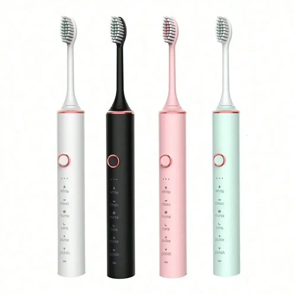 Soft brush electric toothbrush for adult household use 18 speed metal shaft USB charging 250325
