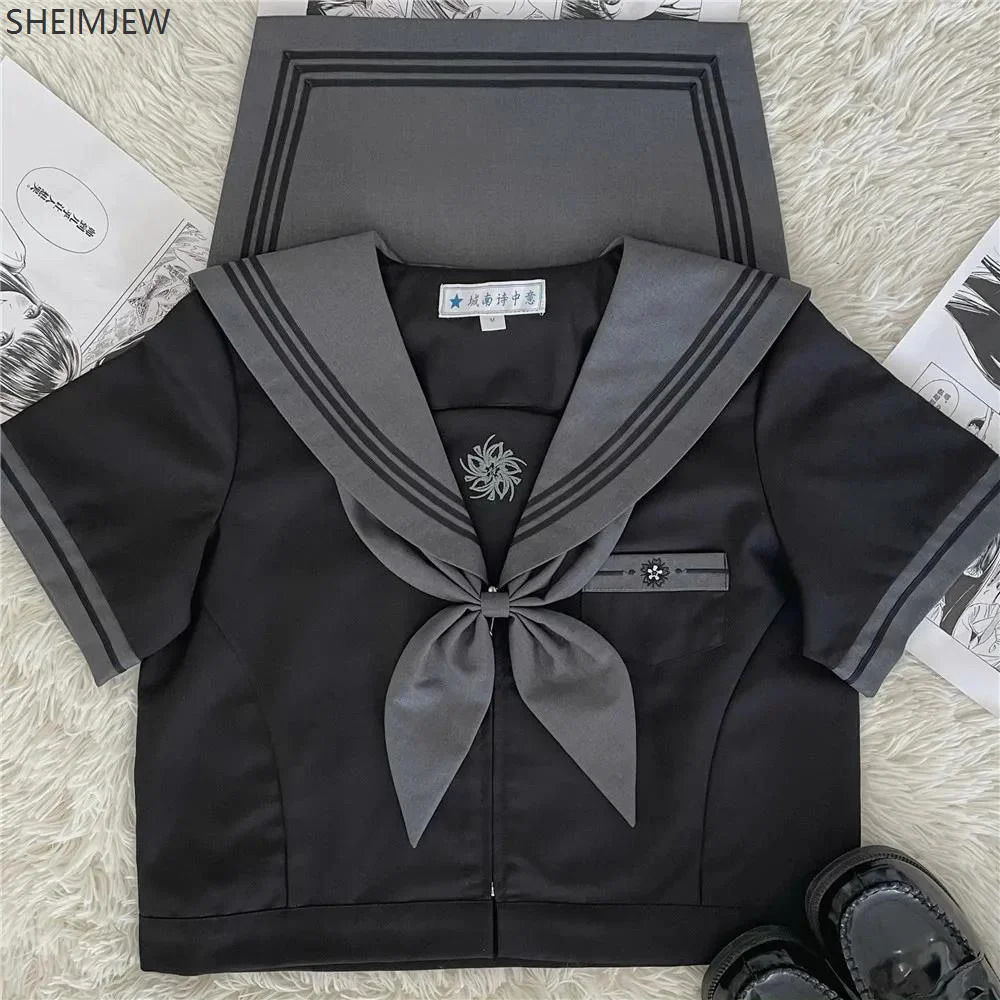 Japanese Sailor Set Cute Girl Jk Uniform Dark Bad Mid Autumn and Winter College Style High School Student 250326