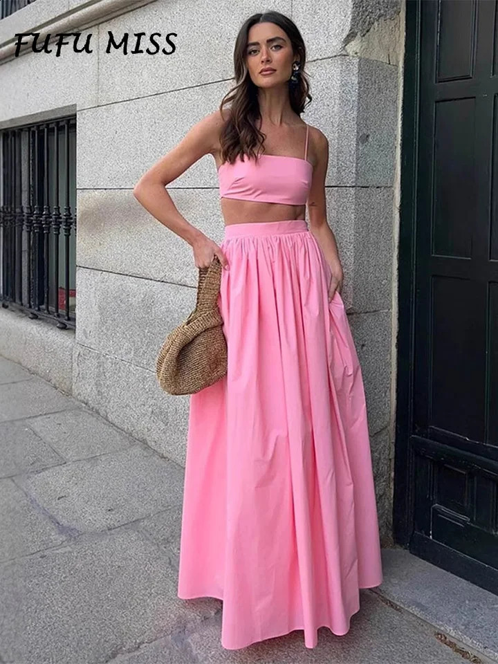 Home>Products>Casual Top>Womens Straps>Wrinkle Elastic Waist Long Sleeve Set>Spring and Summer Beach Set 250321