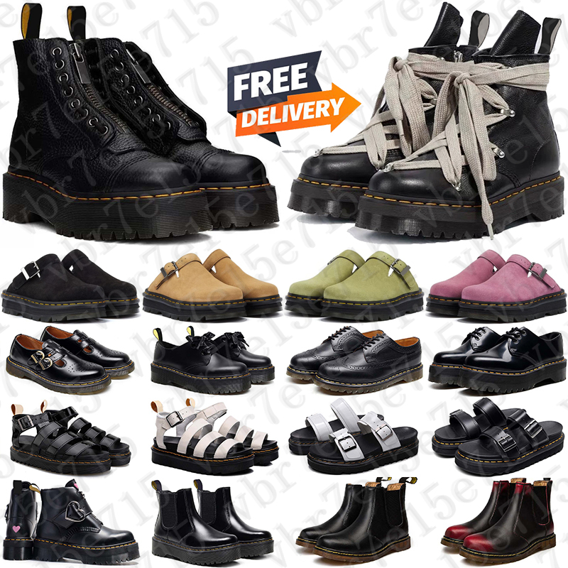 Free Shipping Designer drs doc martins martene sandals heels Shoes slides clogs marteen martine sandal slippers sliders for mens womens sandale pantoufle top