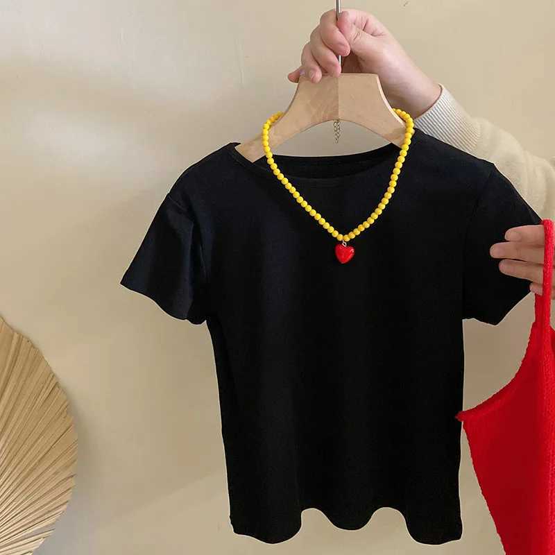 Korean girl short sleeved T-shirt bottom jacket knitted suspension 2025 spring new cartoon dog jeans setT250327