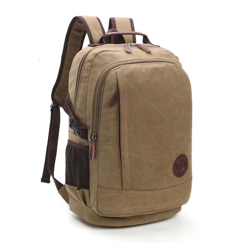 Tilorraine New Wear-Resistant Washable Canvas Men Backpack Unisex Leisure Large Capacity Multi-Function Shoulder Computer Bag