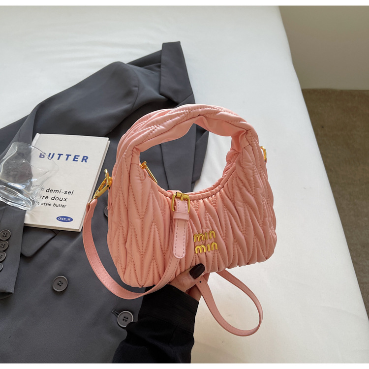 free shipping Spring new fashion fold bag shoulder bag casual simple fashion handbag crossbody bag 2025