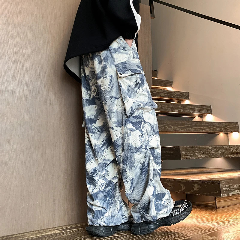 Mens workwear pants loose fit casual Trouser American style streetwear Spring and Autumn Baggy Hosen Jogger mens Korean 250327