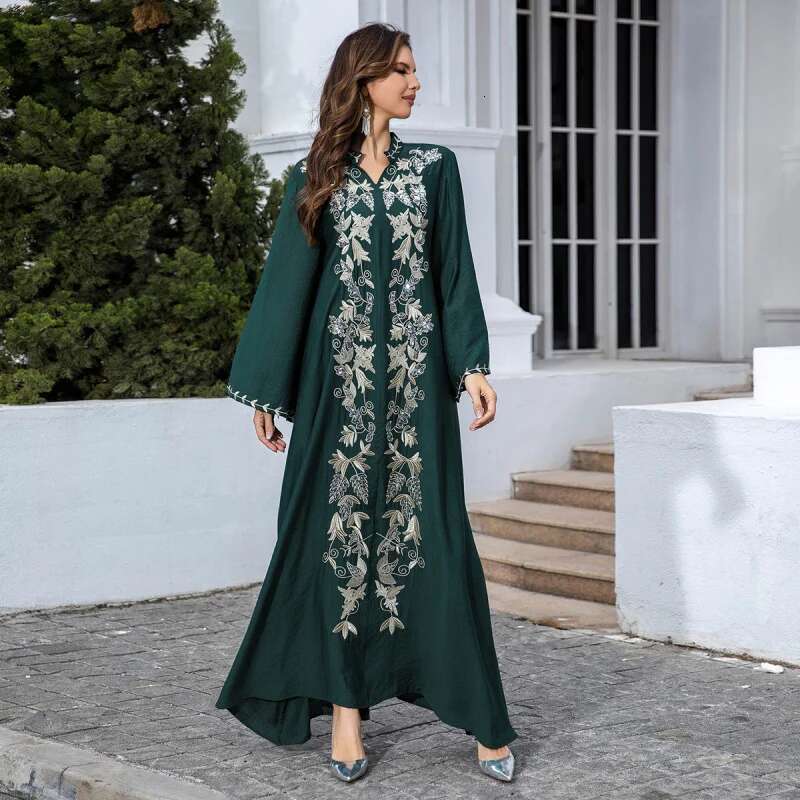 Dongdumaoyi Midden Eastabaya Arabische Lange Gewaad Dameskleding Borduren Moslim Dubai Abaya Avondjurk W