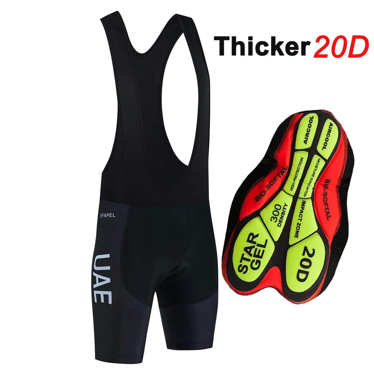 UAE Cycling Bibs Shorts Men Women 20D Gel Pad Black Quick Dry Bike Pants Ropa Ciclismo Culottes 250326