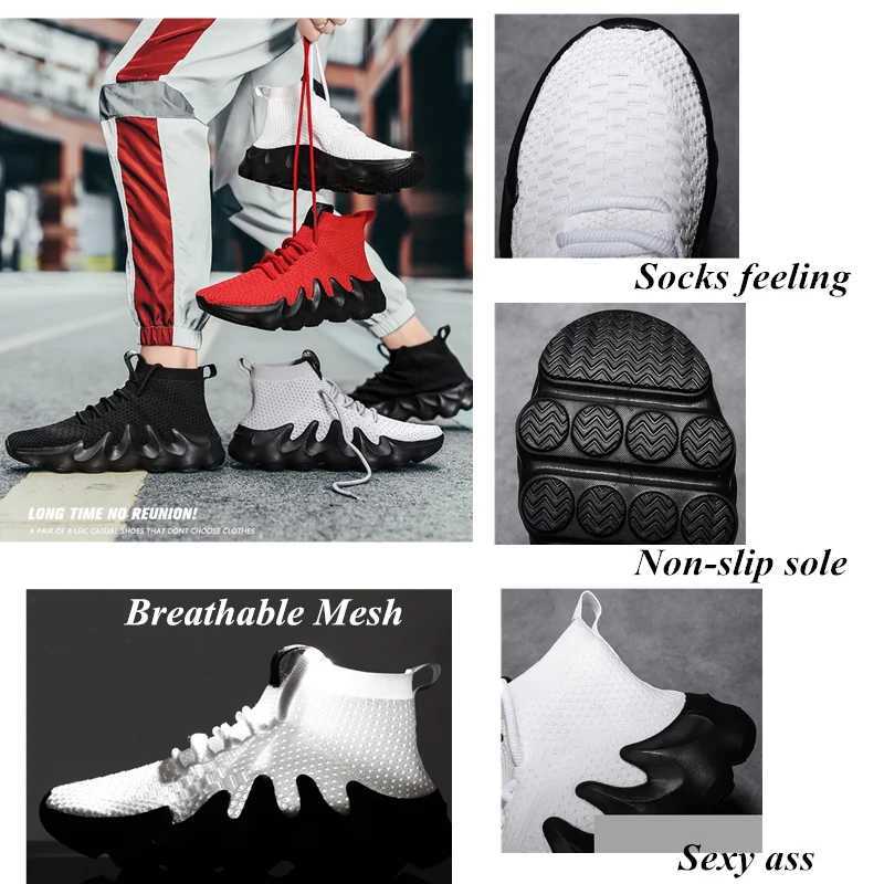 Brand Mens High Top Fashion Sneakers Breathable Shoes Cfortable Sneakers Heighten Sports Shoes Men Lightweight Walking Shoes Z250326