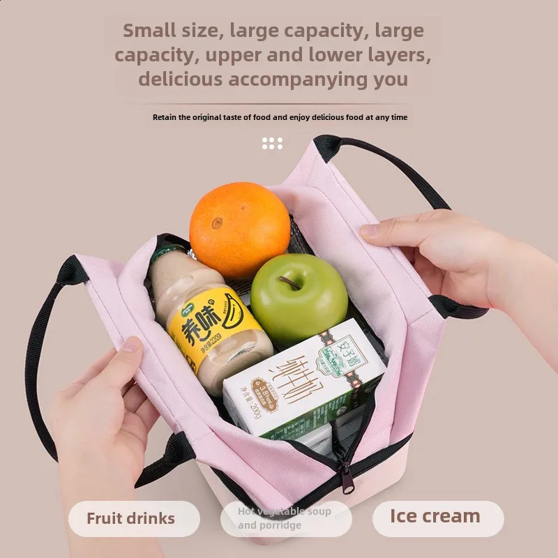 Lunch bag with shoulder strap handle cooler womens portable food bag work student lunch box bag cooler bag 250326